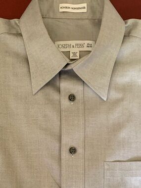 Joseph & Feiss Light Gray Casual Button-Down Shirt